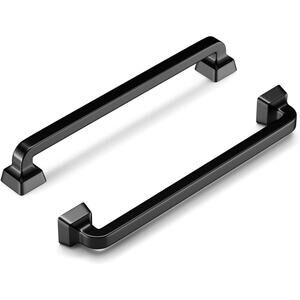 6 Pack Black 6 1/4" Cabinet Handles Pulls Goldenwarm -012509